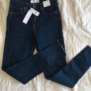 High rise skinny jeans